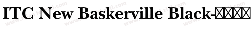 ITC New Baskerville Black字体转换